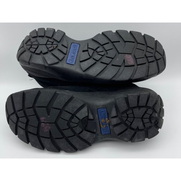 Woman's Lands End Hiking Boots shoes Size 7 Lace Up Black Suede - Picture 8 of 9